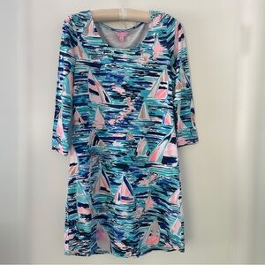 Lilly Pulitzer 3/4 Sleeve  Print Dress Size Small  NWT